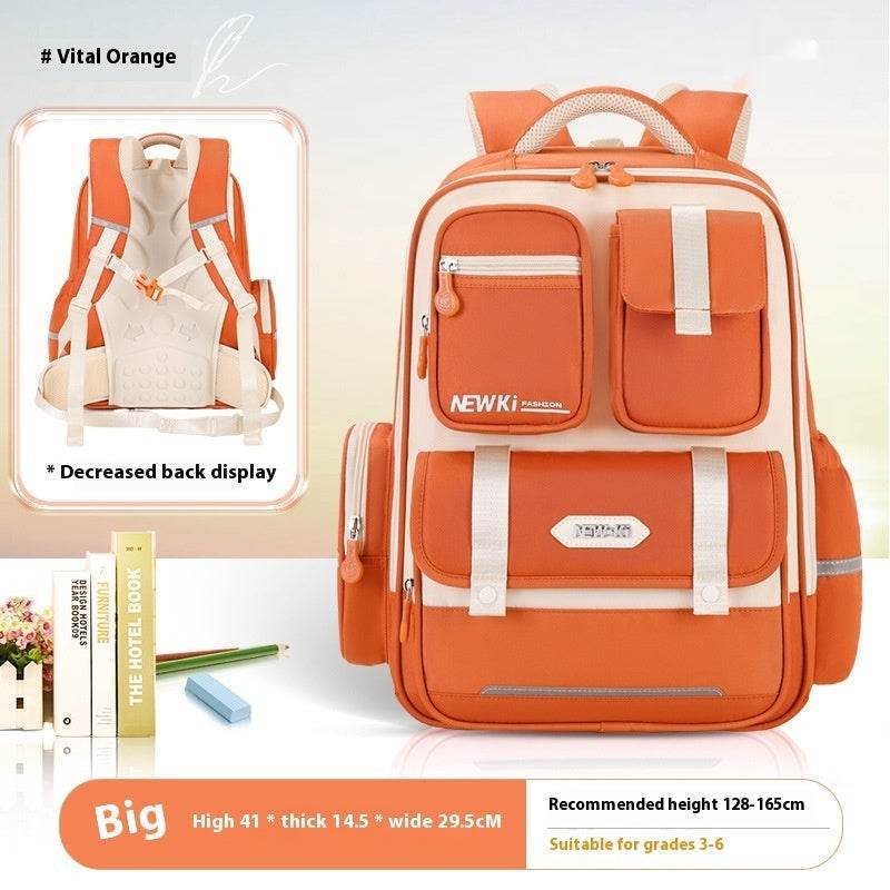 Children's Spine Protection Backpack Multi-compartment Burden Reduction Schoolbag - EX-STOCK Canada