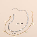 Bohemian Multi-Layer Anklet Set – Cross, Heart & Charm Designs