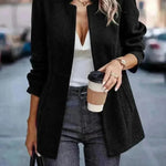 Slim-fit Jacket Fashion Commuting Thick fall Work office blazer suit Overcoat For Women - EX-STOCK CANADA
