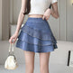 Elastic Waist short Denim Mini Jeans skirt - EX-STOCK Canada