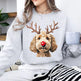Women's Creative Round-neck Christmas Reindeer Dog Sweatshirt EX-STOCK Canada 