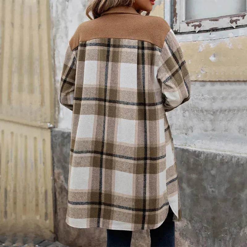 plaid jacket womens outfit Winter cashmere Jacket Outwear for women - EX-STOCK Canada
