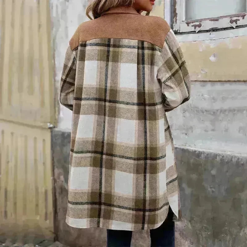 plaid jacket womens outfit Winter cashmere  Jacket Outwear for women - EX-STOCK CANADA