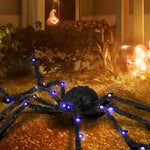 HOMCOM 3.25 Outdoor Halloween Decoration, Light-up Oversized Spider Halloween Prop With Light Up Bendable Legs - EX-STOCK Canada