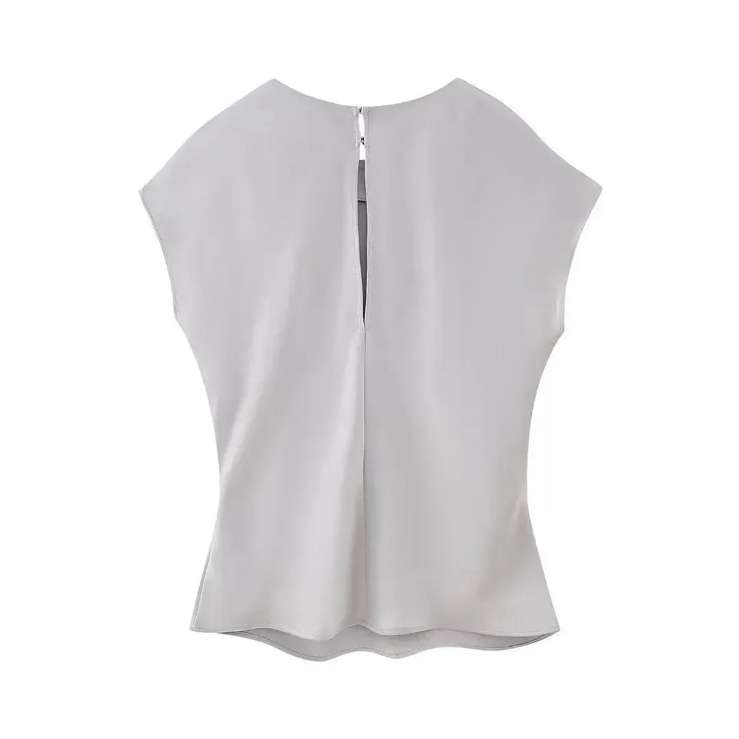 Women's Silk Satin Top Bow Tie Midi Dress - EX-STOCK CANADA