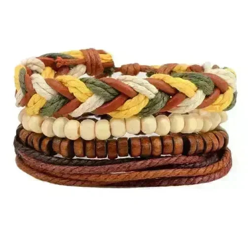 Multilayer Hemp Rope Beaded Bracelet for men and women - EX-STOCK CANADA
