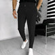Men's Casual Fashion Waffle High Waist Drawstring Elastic fitted straight leg Pant - EX-STOCK CANADA