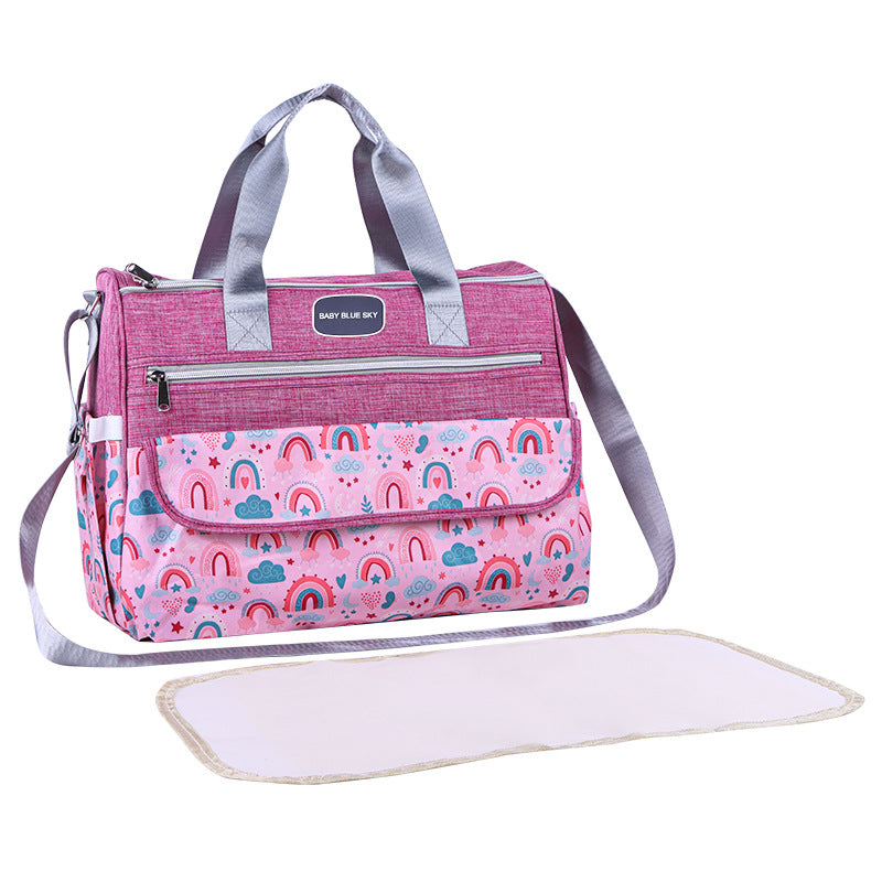 Pink Multi-functional Lightweight Mom Bag – Large Capacity Diaper Bag (S & L, Single or Double Cap)