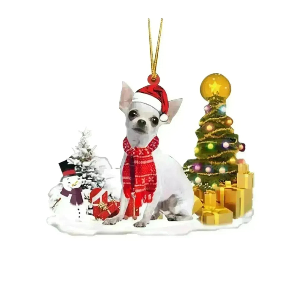 Christmas Family Puppies Decorate Trees With Lights - EX-STOCK CANADA
