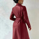 Fashionable Longline leather overcoat Jacket for women - EX-STOCK CANADA