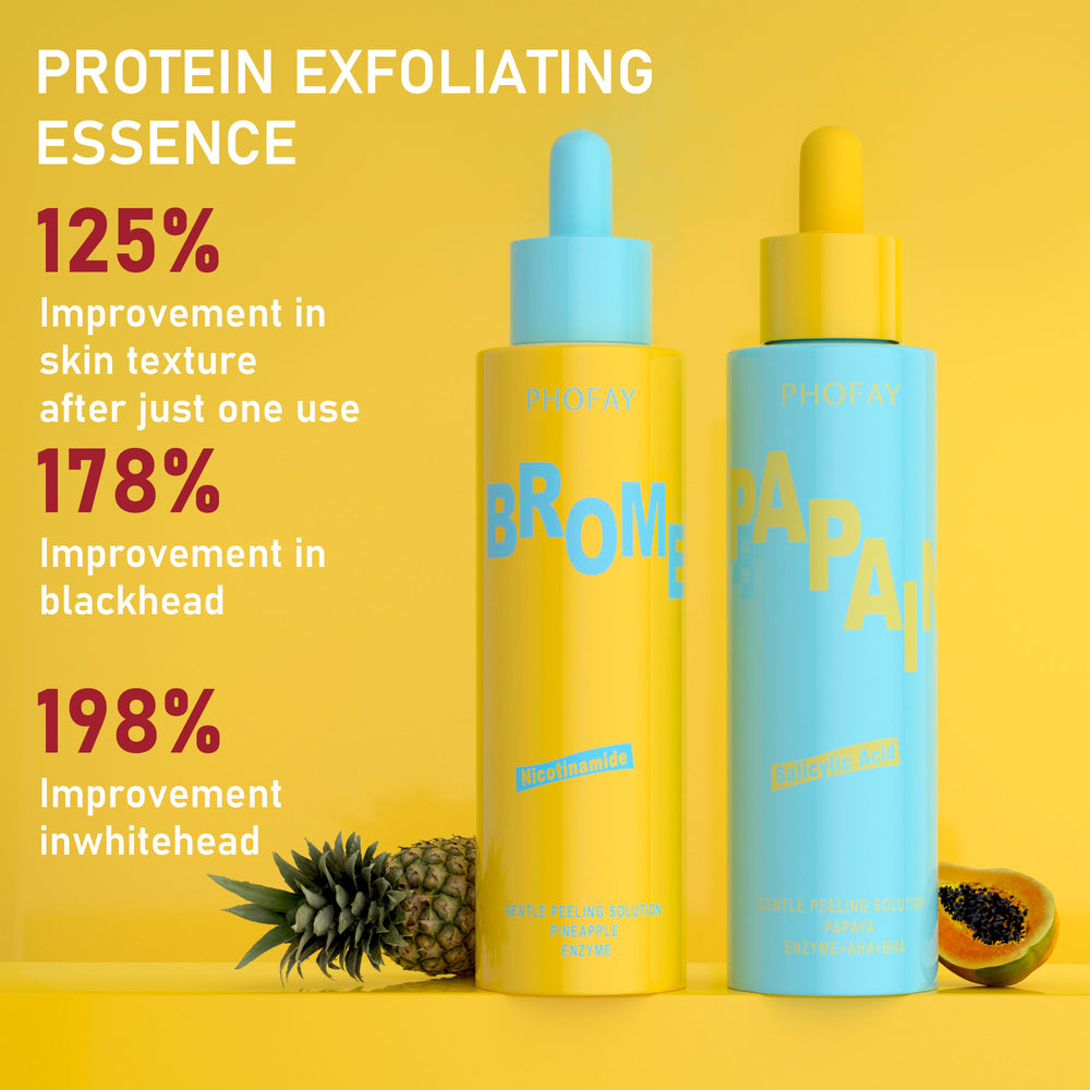 Phofay Glycolic Acid AHA Exfoliating Brightening Toner – Niacinamide & Vitamin C (CS007 / Set)