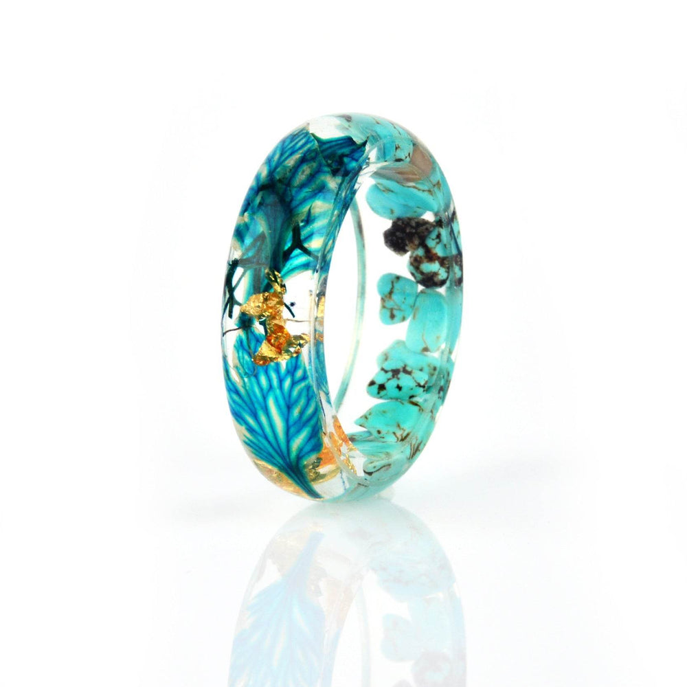 Dried flower resin ring - EX-STOCK Canada