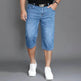Men's Denim Shorts Light Blue Mid Length Jeans Short - EX-STOCK Canada