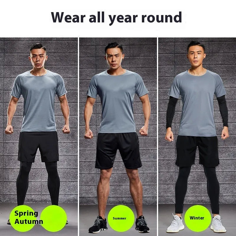 Sports Suit Gym Tights Quick-drying Morning And Night Running Workout Clothes - EX-STOCK CANADA