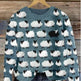 Printed Round Neck Christmas Deer Couples Sweater - EX-STOCK Canada