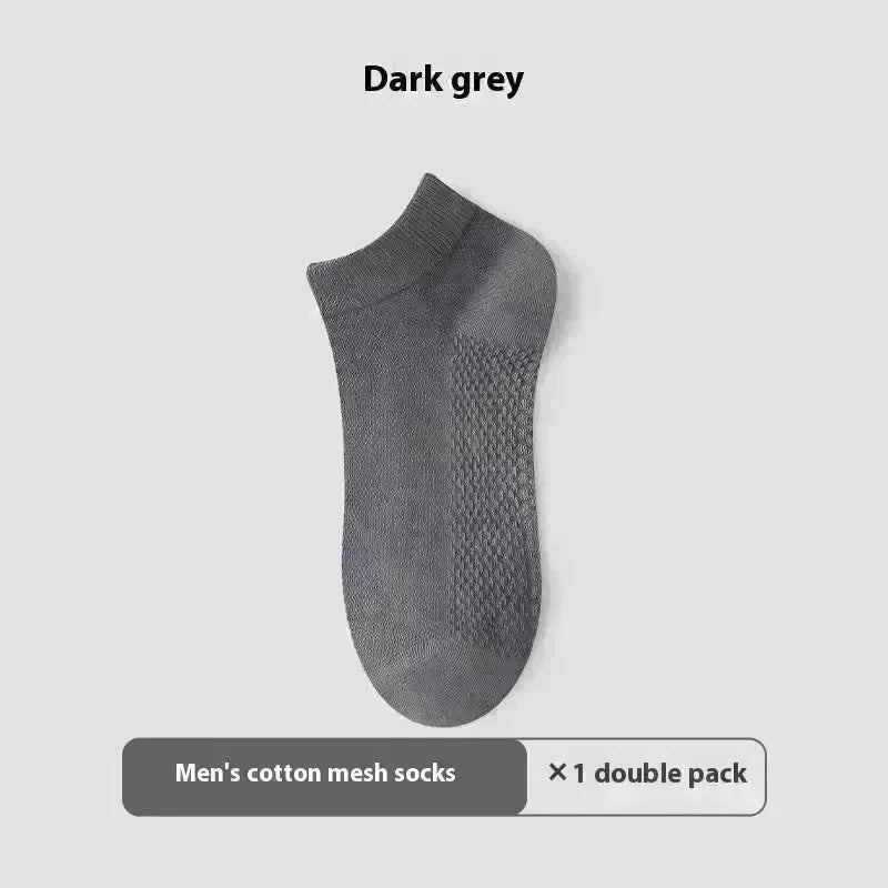 Cotton Anti-Pilling Ankle socks absorbing Invisible Tight Mesh Boat Socks - EX-STOCK CANADA