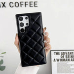 Diamond Plaid Samsung leather Phone case - EX-STOCK CANADA