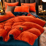 Thickened Winter Coral Flannel Bedding Kit Double Sided Plus Duvet Cover EX-STOCK Canada 