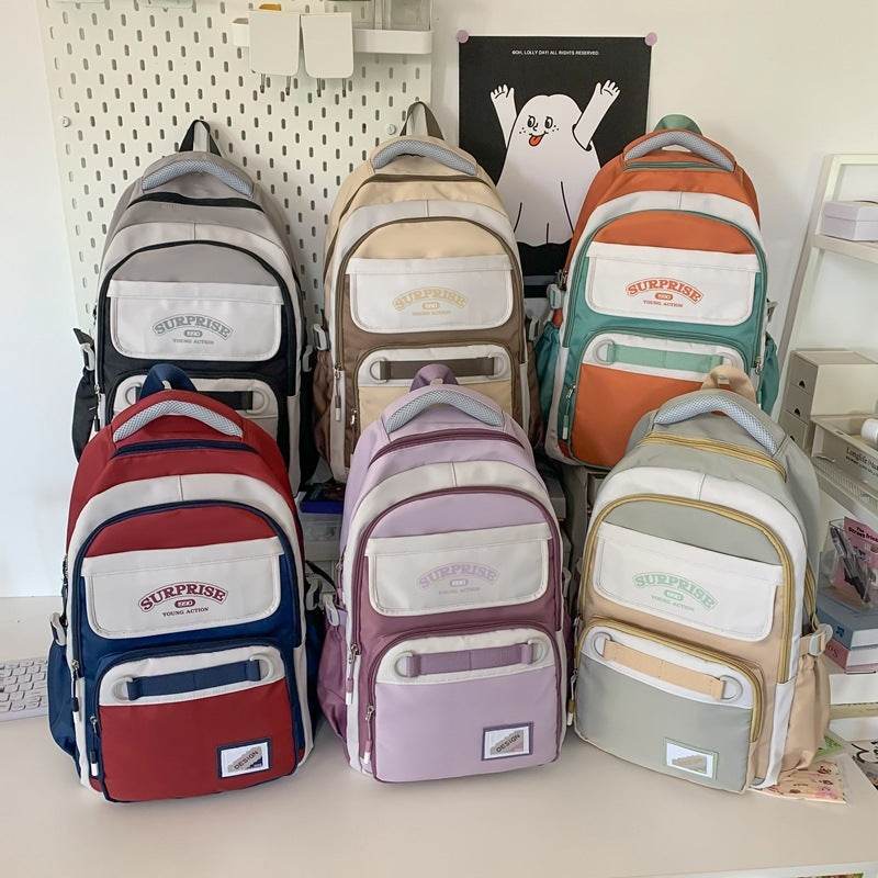 College Style Backpack Student Leisure Travel Large Capacity Backpack - EX-STOCK Canada