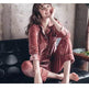 2pcs Couple Gold Velvet Long Sleeve Pajamas set - EX-STOCK Canada