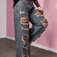 Women's Retro Distressed Kimchi Wide-leg Jeans EX-STOCK Canada 