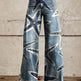 Women's Wide-leg Pants Fashion High Waist Casual Trousers 3D Printing 