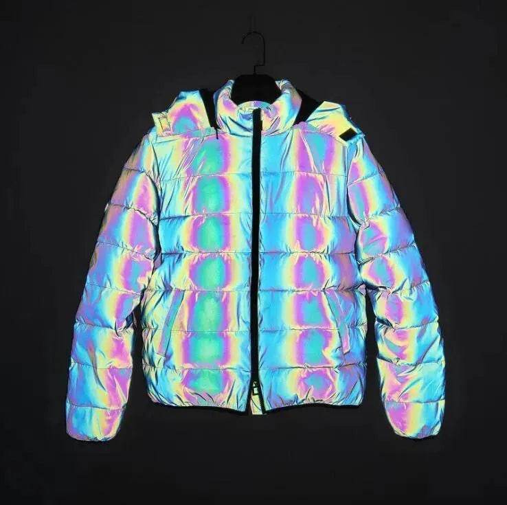 Rainbow reflection winter Puffer coat Unisex - EX-STOCK Canada