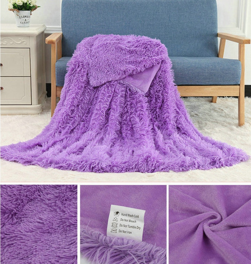 Plush Blanket Double-layer Blanket Multifunctional EX-STOCK Canada 