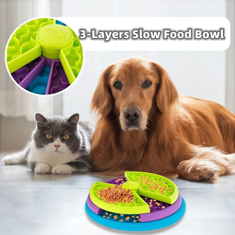 3 Layer Pet Dog Slow Feeder Bowl Anti Choking Puzzle feeder for Dog - EX-STOCK Canada