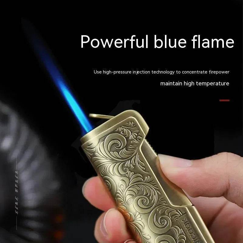 Embossed Portable Metal Alloy Cigar Cutter and Torch Lighter Gift box set - EX-STOCK Canada