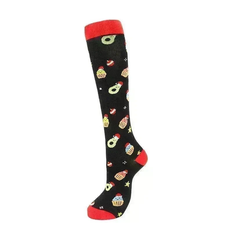 Compression Stockings Christmas Sports High Elastic Breathability - EX-STOCK CANADA