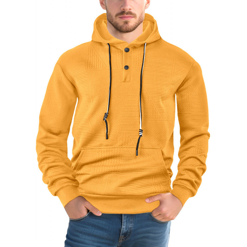 Pullover Solid Color Casual Sports Loose Long Sleeve Hooded Sweater Men EX-STOCK Canada 
