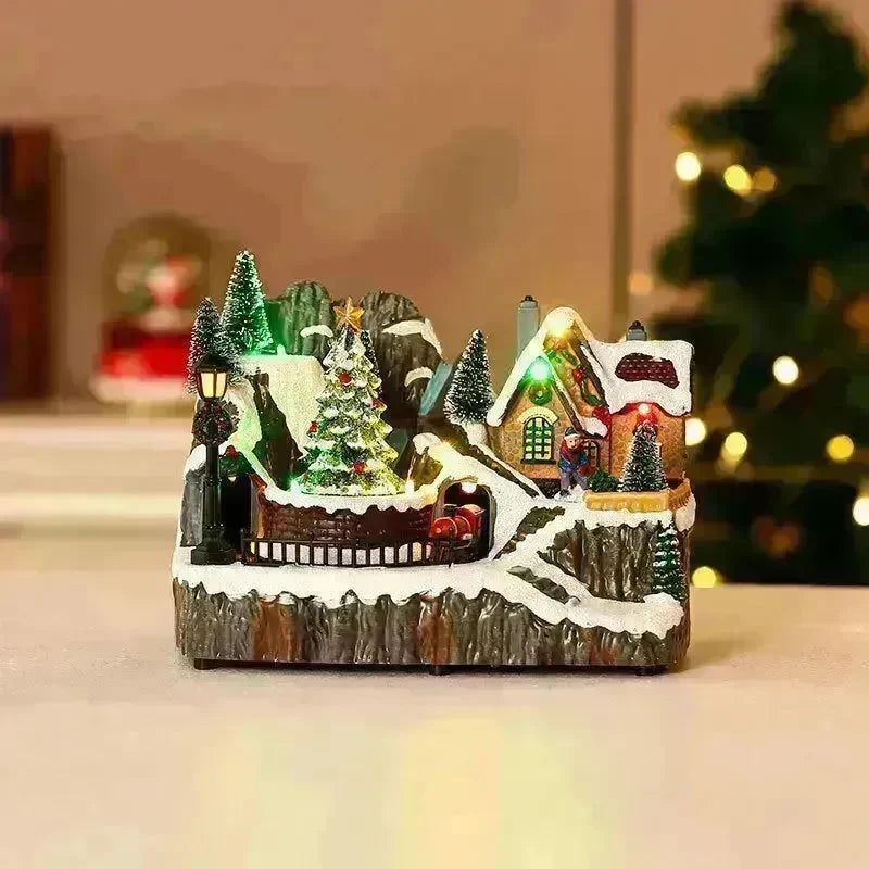 Christmas Rotating Resin Luminous Music Box Ornaments - EX-STOCK CANADA