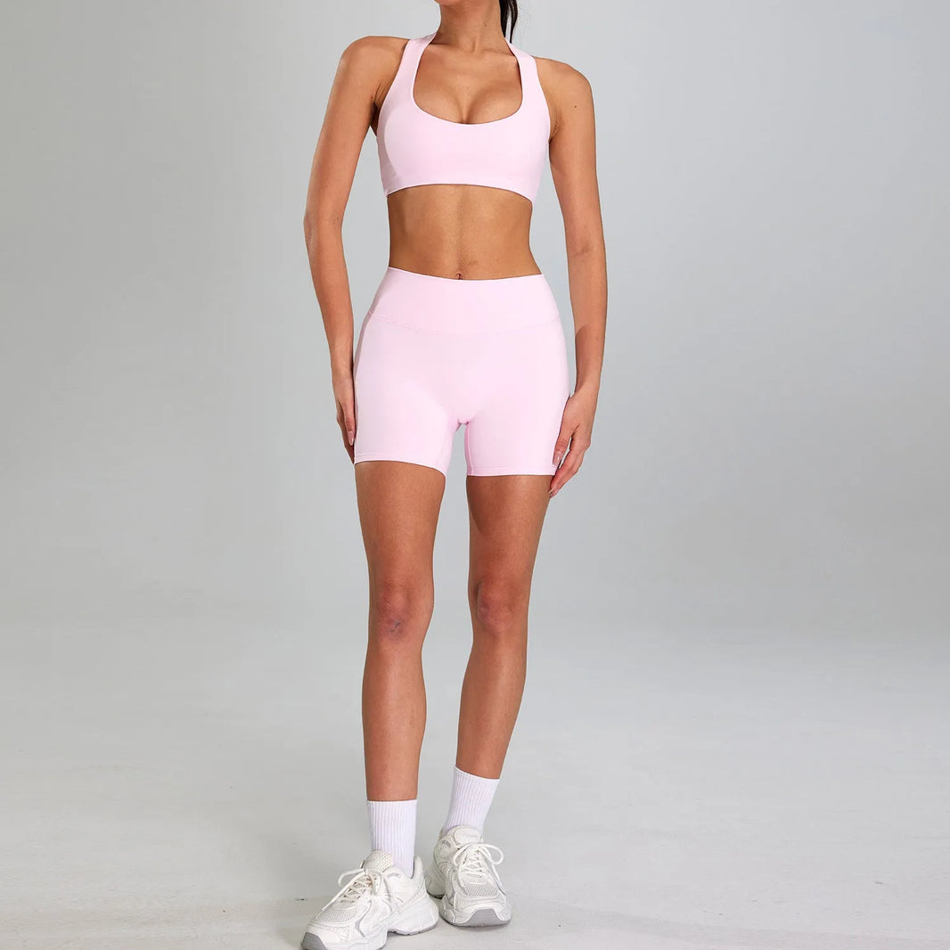 High-intensity Sports Suit Outdoor Running Nude Feel Workout Clothes Slimming High Waist - EX-STOCK CANADA
