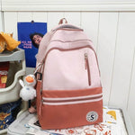 Retro Contrast Color Casual Backpack For Women - EX-STOCK Canada