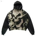 Men Skull Gothic Vintage Hoodie Sweatshirt Pullover top - EX-STOCK CANADA