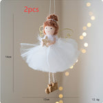 Christmas White Tulle Skirt Golden Wings Angel Girl Pendant EX-STOCK Canada 