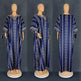 Middle East Striped Loose Robe African Dubai Arabic Satin Hot Drilling Stitching Abaya Buba Dress - EX-STOCK Canada
