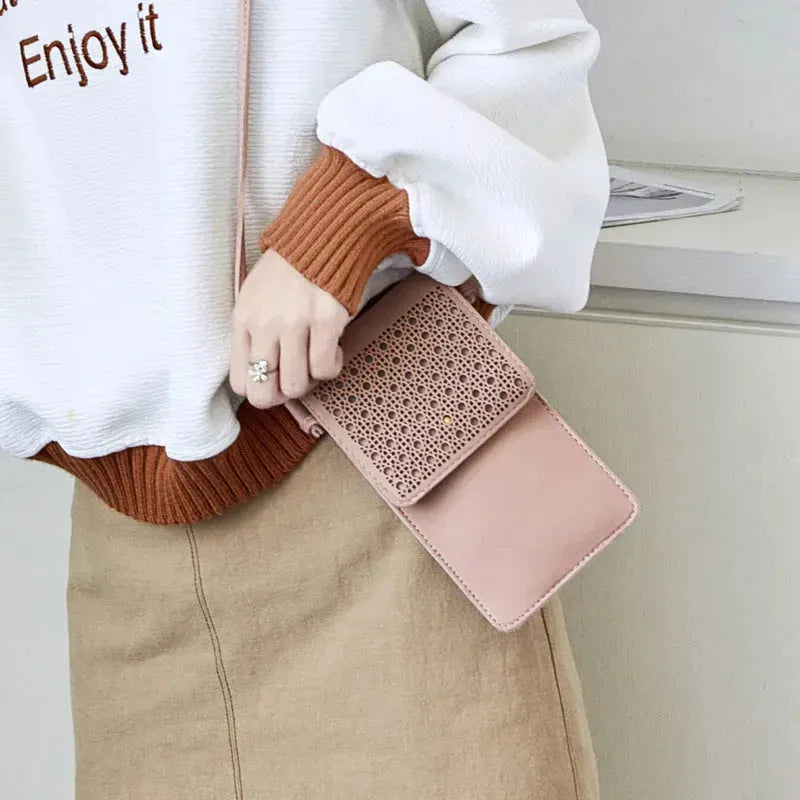 Cross Body Mobile Phone Bag Touching Screen Clear Window Mini Purse Cell Phone Bag Pouch DIN889 - EX-STOCK CANADA