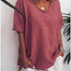 Spring Summer Loose Short Sleeves cotton linen blouse top Women Summer Tops - EX-STOCK CANADA