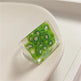 New Transparent Resin Ring Fruit Square Ring Acrylic Ring - EX-STOCK CANADA