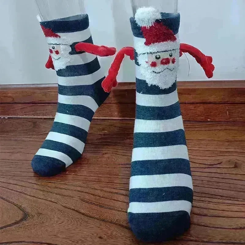 Christmas Stockings Autumn Winter Cotton Magnet Lodestone Hand Tube Socks - EX-STOCK CANADA
