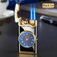 New Lighter With Electric Watch Rocker Arm Automatic Ignition Straight Blue Flame Lighter Creative Real Dial Inflatable Windproof Cigar Lighter Men's Watch Gift - EX-STOCK Canada
