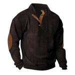 Corduroy Casual Stand Collar Long-sleeved Sweater men - EX-STOCK CANADA