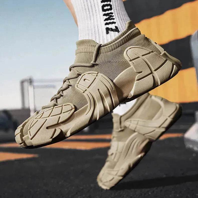 Fashion Lace Up Sock Shoes Men's Personalized Lightweight Running Walking Sneakers Thick Bottom Sneakers - EX-STOCK Canada