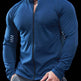 Muscle Fit Long Sleeve Zip Up Quick Drying Sport Workout Gym T-shirt for Men - EX-STOCK Canada