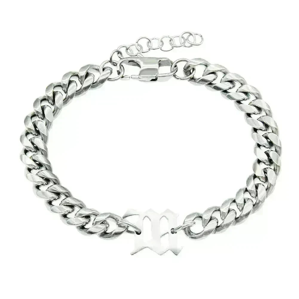 Titanium Steel Cuban Link Chain Bracelet - EX-STOCK CANADA