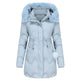 Autumn Winter Fur Collar cotton padded long winter jacket for women - EX-STOCK Canada