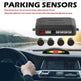 Auto Car LED Crescent Buzzer Radar Parking Sensor 4 Probes Car Camera - EX-STOCK Canada