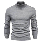 Men's Plain Slim Pullover Polo Sweatshirt Turtleneck Sweater Winter Casual Tops Men - EX-STOCK Canada